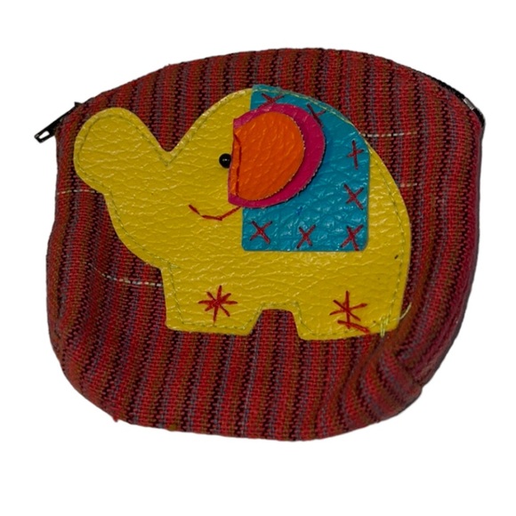 Handmade Boho Hippie Style Elephant Change Purse - Picture 2 of 6